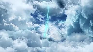粒子穿透云层之上背景视频视频的预览图